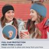 image:imageSukeen Ear Warmers for Women Soft Warm DoubleLayer Winter Headbands for Women Ponytail NonSlip Ear Warmer Headband for Cold Weather Running Cycling Hiking Skiing BlackBlue