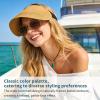 image:imageSukeen Sun Visor Hat for Women Straw Sun Visors Summer MoistureWicking Packable Straw Beach Hats for Outdoor TravelBeige
