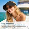 image:imageSukeen Sun Visor Hat for Women Straw Sun Visors Summer MoistureWicking Packable Straw Beach Hats for Outdoor TravelBlack