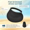 image:imageSukeen Sun Visor Hat for Women Straw Sun Visors Summer MoistureWicking Packable Straw Beach Hats for Outdoor TravelBlack