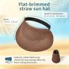 image:imageSukeen Sun Visor Hat for Women Straw Sun Visors Summer MoistureWicking Packable Straw Beach Hats for Outdoor TravelBrown