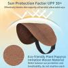 image:imageSukeen Sun Visor Hat for Women Straw Sun Visors Summer MoistureWicking Packable Straw Beach Hats for Outdoor TravelBrown