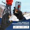 image:imageSukeen Windproof Winter Gloves Men Women 3M Thinsulate Warm Waterproof Ski Gloves for Cold Weather AntiSlip Touchscreen Snow Gloves Running Driving Cycling Hiking Skiing SnowboardingMedium