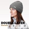 image:imageSukeen Winter Beanie for Men Women Double Layer Soft Warm Winter Hat Unisex Knit Cuffed Beanie Stocking Cap for Cold WeatherGrey