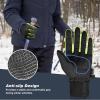 image:imageSukeen Winter Warm Gloves for Men WomenWindproof Running Gloves Touch Screen Cycling Gloves for Cold Weather Outdoor Fluorescent Green Medium