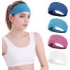 image:imageSukeen Cooling Headbands Sports Headbands Sweat Headbands for Men Women Workout Head Bands for Running Yoga Gym Tennis Camping 4 Pack BlueRose RedRoyal BlueWhite