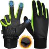 image:imageSukeen Winter Warm Gloves for Men WomenWindproof Running Gloves Touch Screen Cycling Gloves for Cold Weather Outdoor Fluorescent Green Medium
