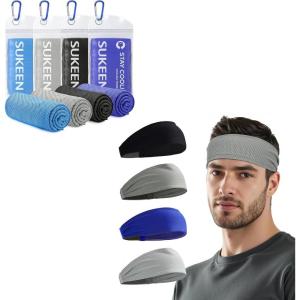 image:imageSukeen Cooling Sports Headbands for Men 4 Pack amp Cooling Towels