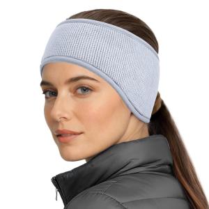 image:imageSukeen Ear Warmers for Women Soft Warm DoubleLayer Winter Headbands for Women Ponytail NonSlip Ear Warmer Headband for Cold Weather Running Cycling Hiking Skiing BlackPurple
