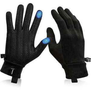 image:imageSukeen Lightweight Running Gloves for Women Touchscreen AntiSlip Liner Gloves Winter Warm Gloves for Cycling Driving SoccerBlack