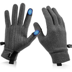 image:imageSukeen Lightweight Running Gloves for Women Touchscreen AntiSlip Liner Gloves Winter Warm Gloves for Cycling Driving SoccerGrey