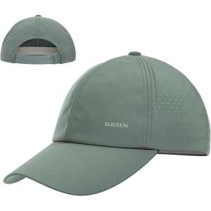 image:imageSukeen Mens Baseball Cap  Adjustable Breathable MoistureWicking Hat for Golf Hiking Fishing Running Outdoor DailyGray
