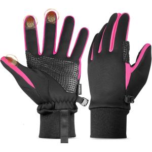 image:imageSukeen Winter Warm Gloves Men Women Touchscreen AntiSlip Winter Gloves for Men Cycling Running Hiking Driving BikingRose Red