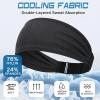 image:imageSukeen Adjustable Cooling Headbands for Women Non Slip Sweatbands for Women Lightweight Sweat Bands Headbands for Sports Yoga Running WorkoutBlack
