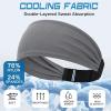 image:imageSukeen Adjustable Cooling Headbands for Women Non Slip Sweatbands for Women Lightweight Sweat Bands Headbands for Sports Yoga Running WorkoutGray