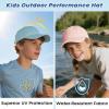 image:imageSukeen Kids Sports Baseball Cap for Boys Girls Lightweight UPF 50 Water Resistant Youth Plain Hat for Running Tennis GolfPink