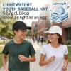 image:imageSukeen Lightweight Kids Baseball Cap for Boys Girls UPF 50 Sun Hat with Quick Dry Sweatband Breathable Youth Hat for OutdoorWhite