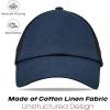 image:imageSukeen Linen Mesh Baseball Cap Breathable Cooling Sports Hat for Men Women Lightweight Soft Unstructured Running HatBlue