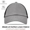 image:imageSukeen Linen Mesh Baseball Cap Breathable Cooling Sports Hat for Men Women Lightweight Soft Unstructured Running HatGrey