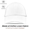 image:imageSukeen Linen Mesh Baseball Cap Breathable Cooling Sports Hat for Men Women Lightweight Soft Unstructured Running HatWhite