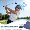 image:imageSukeen Sun Visor for Women Men Lightweight Running Hat with Shock Absorbing Quick Dry Sweatband Stretchy Visor Hat for SportsBlue