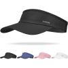 image:imageSukeen Sun Visor for Women Men Lightweight Running Hat with Shock Absorbing Quick Dry Sweatband Stretchy Visor Hat for SportsBlack