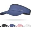 image:imageSukeen Sun Visor for Women Men Lightweight Running Hat with Shock Absorbing Quick Dry Sweatband Stretchy Visor Hat for SportsBlue