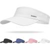 image:imageSukeen Sun Visor for Women Men Lightweight Running Hat with Shock Absorbing Quick Dry Sweatband Stretchy Visor Hat for SportsWhite