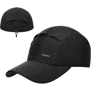 image:imageSukeen Baseball Cap for Women  Waterproof Ventilated Cooling Adjustable Quick Dry Hat for Sports Beach Brunch Outdoor Black