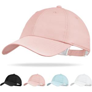 image:imageSukeen Kids Sports Baseball Cap for Boys Girls Lightweight UPF 50 Water Resistant Youth Plain Hat for Running Tennis GolfPink