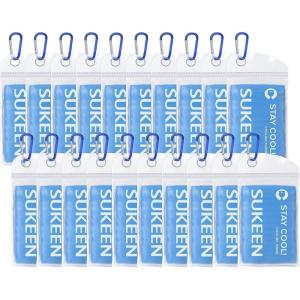 image:imageSukeen Cooling Towels for Neck and Face40x12 Cool Towels for Neck Cooling Towels for Hot Weather Sweat Towel for Gym Workout Sports Multi Colors 20 PackSky Blue