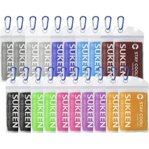 image:imageSukeen Cooling Towels for Neck and Face40x12 Cool Towels for Neck Cooling Towels for Hot Weather Sweat Towel for Gym Workout Sports Multi Colors 20 PackMulti Colors1
