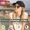 image:imageSukeen Sports Sun Visor Men Women Lightweight Portable Cooling Stretchy Visor Hat for Running Golf Daily WearBlack