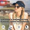 image:imageSukeen Sports Sun Visor Men Women Lightweight Portable Cooling Stretchy Visor Hat for Running Golf Daily WearNavy Blue
