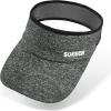 image:imageSukeen Kids Sun Visor Hat for Girls Boys UPF50 Lightweight Cooling Stretchable Packable Sun Hat Outdoor Sports Running Tennis Golf Black and Grey