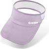 image:imageSukeen Kids Sun Visor Hat for Girls Boys UPF50 Lightweight Cooling Stretchable Packable Sun Hat Outdoor Sports Running Tennis Golf Light Purple