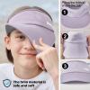 image:imageSukeen Kids Sun Visor Hat for Girls Boys UPF50 Lightweight Cooling Stretchable Packable Sun Hat Outdoor Sports Running Tennis Golf Light Purple