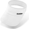image:imageSukeen Kids Sun Visor Hat for Girls Boys UPF50 Lightweight Cooling Stretchable Packable Sun Hat Outdoor Sports Running Tennis Golf White