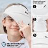 image:imageSukeen Kids Sun Visor Hat for Girls Boys UPF50 Lightweight Cooling Stretchable Packable Sun Hat Outdoor Sports Running Tennis Golf White