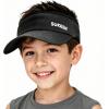 image:imageSukeen Kids Sun Visor Hat for Girls Boys UPF50 Lightweight Cooling Stretchable Packable Sun Hat Outdoor Sports Running Tennis Golf Black