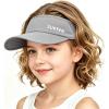 image:imageSukeen Kids Sun Visor Hat for Girls Boys UPF50 Lightweight Cooling Stretchable Packable Sun Hat Outdoor Sports Running Tennis Golf Light Grey