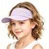 image:imageSukeen Kids Sun Visor Hat for Girls Boys UPF50 Lightweight Cooling Stretchable Packable Sun Hat Outdoor Sports Running Tennis Golf Light Purple