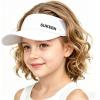 image:imageSukeen Kids Sun Visor Hat for Girls Boys UPF50 Lightweight Cooling Stretchable Packable Sun Hat Outdoor Sports Running Tennis Golf White