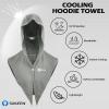 image:imageSukeen Cooling Hoodie Towel Instant Cooling Towels for Neck and Face UPF 50 Sun Protection Ponytail Cooling Neck Wraps Quick Drying Cool Towels for Sports Gym Hiking Camping Workout BlackGray