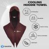 image:imageSukeen Cooling Hoodie Towel Instant Cooling Towels for Neck and Face UPF 50 Sun Protection Ponytail Cooling Neck Wraps Quick Drying Cool Towels for Sports Gym Hiking Camping Workout BlackBrown Red