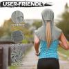 image:imageSukeen Cooling Hoodie Towel Instant Cooling Towels for Neck and Face UPF 50 Sun Protection Ponytail Cooling Neck Wraps Quick Drying Cool Towels for Sports Gym Hiking Camping Workout BlackGray