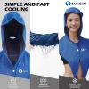 image:imageSukeen Cooling Hoodie Towel Instant Cooling Towels for Neck and Face UPF 50 Sun Protection Ponytail Cooling Neck Wraps Quick Drying Cool Towels for Sports Gym Hiking Camping Workout BlackRoyal Blue