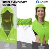 image:imageSukeen Cooling Hoodie Towel Instant Cooling Towels for Neck and Face UPF 50 Sun Protection Ponytail Cooling Neck Wraps Quick Drying Cool Towels for Sports Gym Hiking Camping Workout BlackGreen