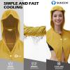 image:imageSukeen Cooling Hoodie Towel Instant Cooling Towels for Neck and Face UPF 50 Sun Protection Ponytail Cooling Neck Wraps Quick Drying Cool Towels for Sports Gym Hiking Camping Workout BlackYellow