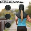 image:imageSukeen Cooling Hoodie Towel Instant Cooling Towels for Neck and Face UPF 50 Sun Protection Ponytail Cooling Neck Wraps Quick Drying Cool Towels for Sports Gym Hiking Camping Workout BlackBlack